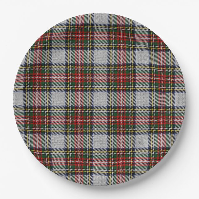 Stewart Royal Dress Tartan Paper Plate (Front)