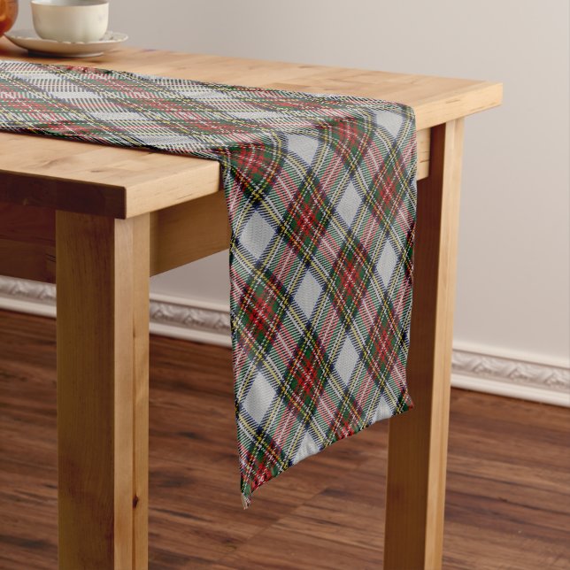 Stewart Royal Dress Tartan Short Table Runner (In Situ)