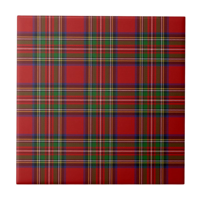 Stewart Royal Tartan Ceramic Tile (Front)