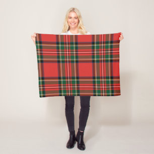 Stewart Royal Tartan. Fleece Blanket