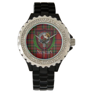 Stewart Scottish Clan Tartan & Crest Watch