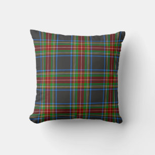 Stewart Stuart Black Clan Tartan Plaid Cushion