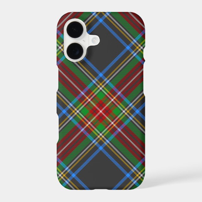 Stewart Stuart Black Clan Tartan Plaid iPhone Case (Back)