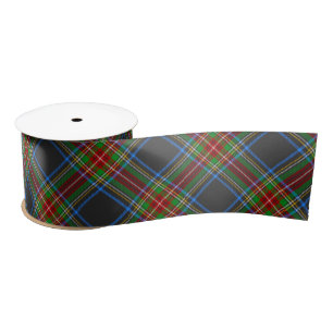 Stewart Stuart Black Clan Tartan Plaid Satin Ribbon