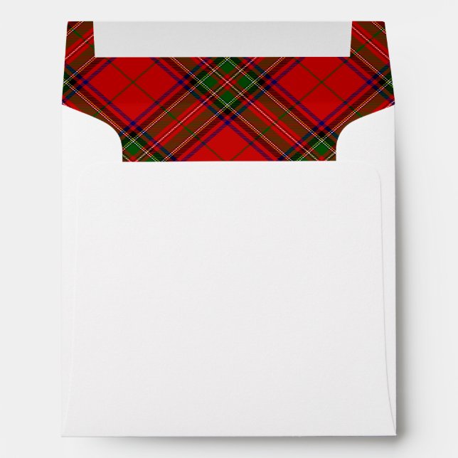 Stewart / Stuart tartan red green plaid Envelope (Back (Bottom))
