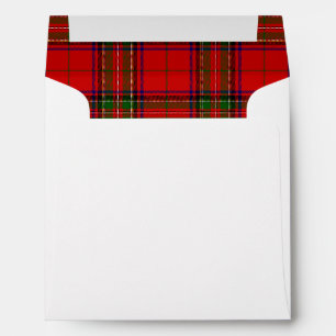 Stewart / Stuart tartan red green plaid Envelope