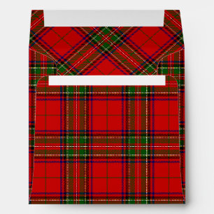 Stewart / Stuart tartan red green plaid Envelopes