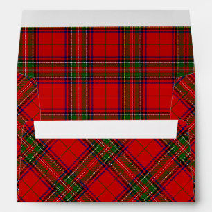 Stewart / Stuart tartan red green plaid Envelopes