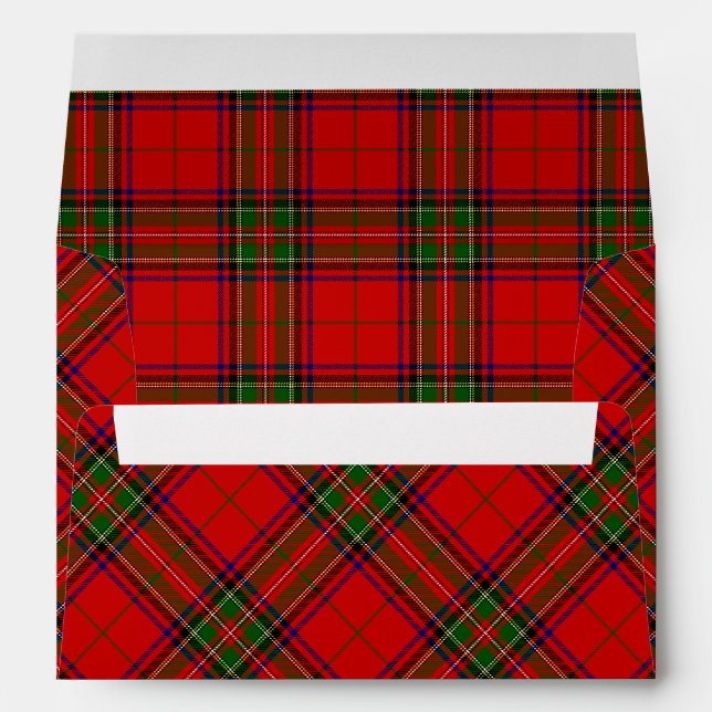 Stewart / Stuart tartan red green plaid Envelopes (Back (Bottom))