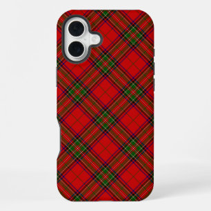 Stewart / Stuart tartan red green plaid iPhone 16 Plus Case