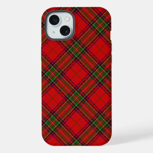 Stewart / Stuart tartan red green plaid iPhone 15 Plus Case
