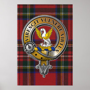 Stewart Tartan & Badge Poster