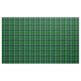 Stewart Tartan Blue Green and Black Plaid Fabric