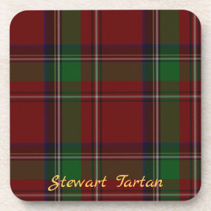 Stewart Tartan Coasters Wedding Gift Set of 6