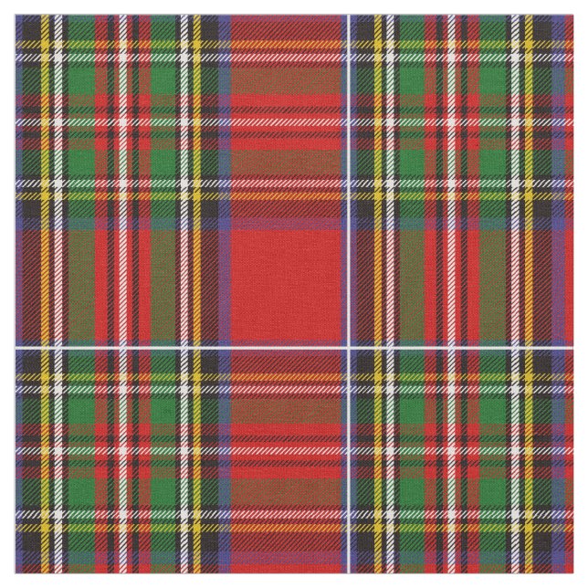 Stewart Tartan Print Fabric (Close Up)