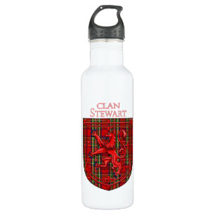 Stewart Tartan Scottish Plaid Lion Rampant 710 Ml Water Bottle