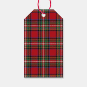 Stewart Tartan Traditional Plaid Christmas Holiday Gift Tags