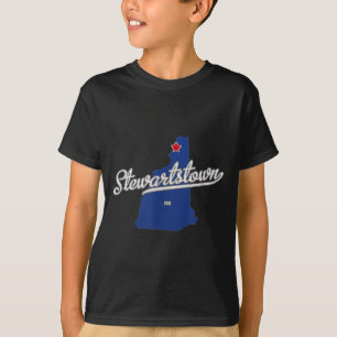 Stewartstown New Hampshire Nh Map  T-Shirt