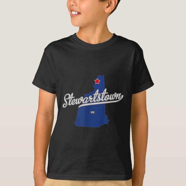 Stewartstown New Hampshire Nh Map  T-Shirt (Front)