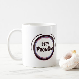 STEY Pronoun Rainbow Circle LGBTQ+ Pride Coffee Mug