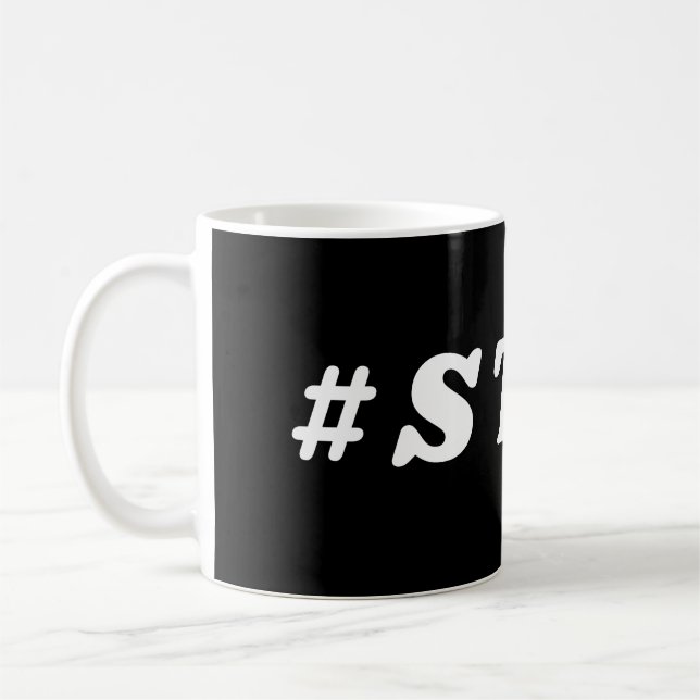 #STFU SARCASTIC WITTY PUN COFFEE MUG (Left)