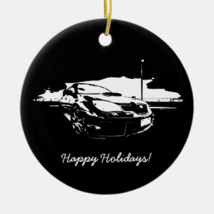 STI Impreza Rolling Shot Ceramic Ornament