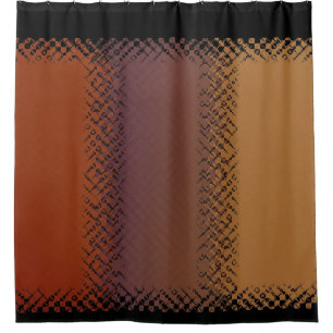 Stiched Effect Contemporary Shower Curtain