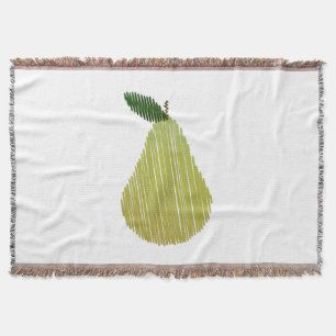 Stiched Pear Design Throw Blanket