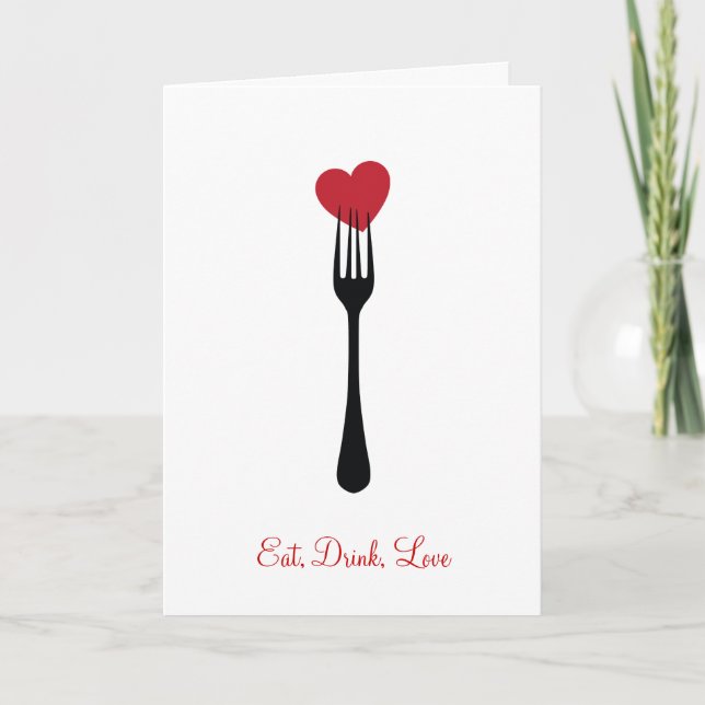 Stick A Fork in My Heart Invitation and Card (Front)