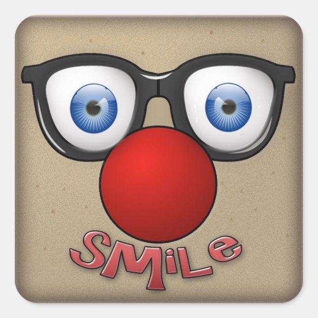 stick a smile square sticker (Front)