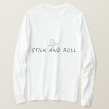 Stick  and roll, funny stick man playing guitar