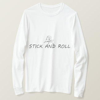 Stick and roll, funny stick man playing guitar T-Shirt