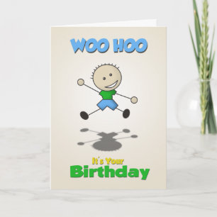 Stick Boy Birthday Card