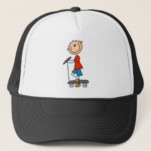 Stick Boy on Scooter Trucker Hat