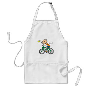 Stick Boy Riding Bicycle Standard Apron