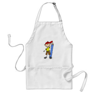 Stick Boy With Pencil Standard Apron