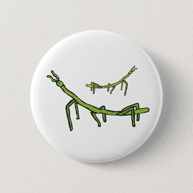 Stick Bug Insect 6 Cm Round Badge (Front)