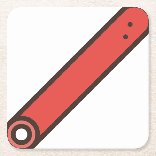 stick-candy square paper coaster (Front)