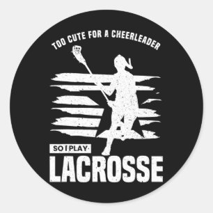 Stick Chick Womens Lacrosse Shirt For Girls Lacros Classic Round Sticker