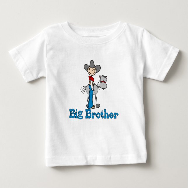 Stick Cowboy Big Brother Baby T-Shirt (Front)