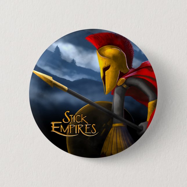 Stick Empires - Speartan 6 Cm Round Badge (Front)
