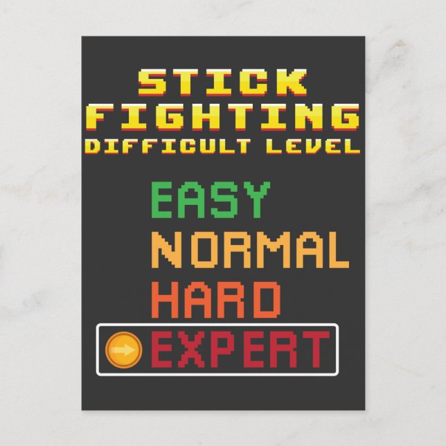 Stick fighting Martial Arts Coach Console Expert Postcard (Front)