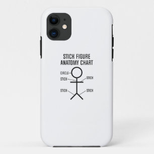 Stick Figure Anatomy Chart iPhone 11 Case