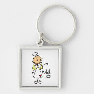 Stick Figure Angel T-shirts and Gifts Key Ring