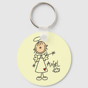 Stick Figure Angel T-shirts and Gifts Key Ring