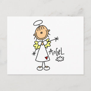 Stick Figure Angel T-shirts and Gifts Postcard