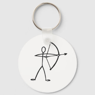 Stick figure archer t-shirts and gifts. key ring