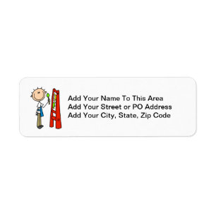 Stick Figure Artist Return Address Label
