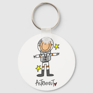 Stick Figure Astronaut T-shirts and Gifts Key Ring