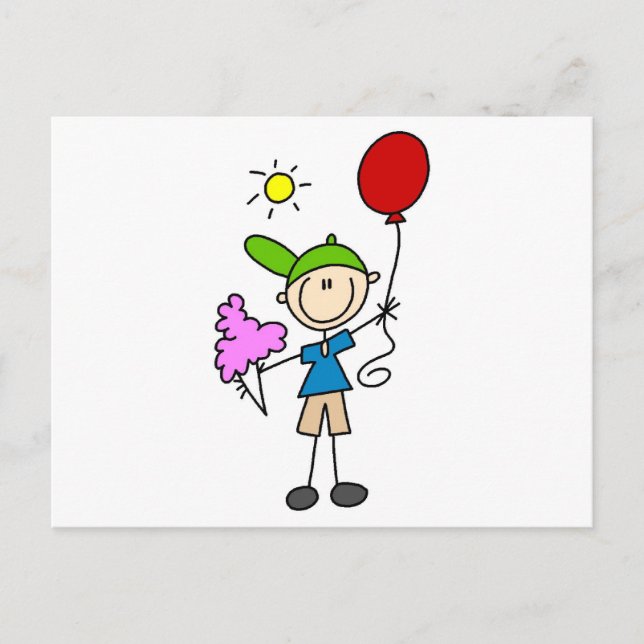 Stick Figure At the Fair Tshirts and Gifts Postcard (Front)